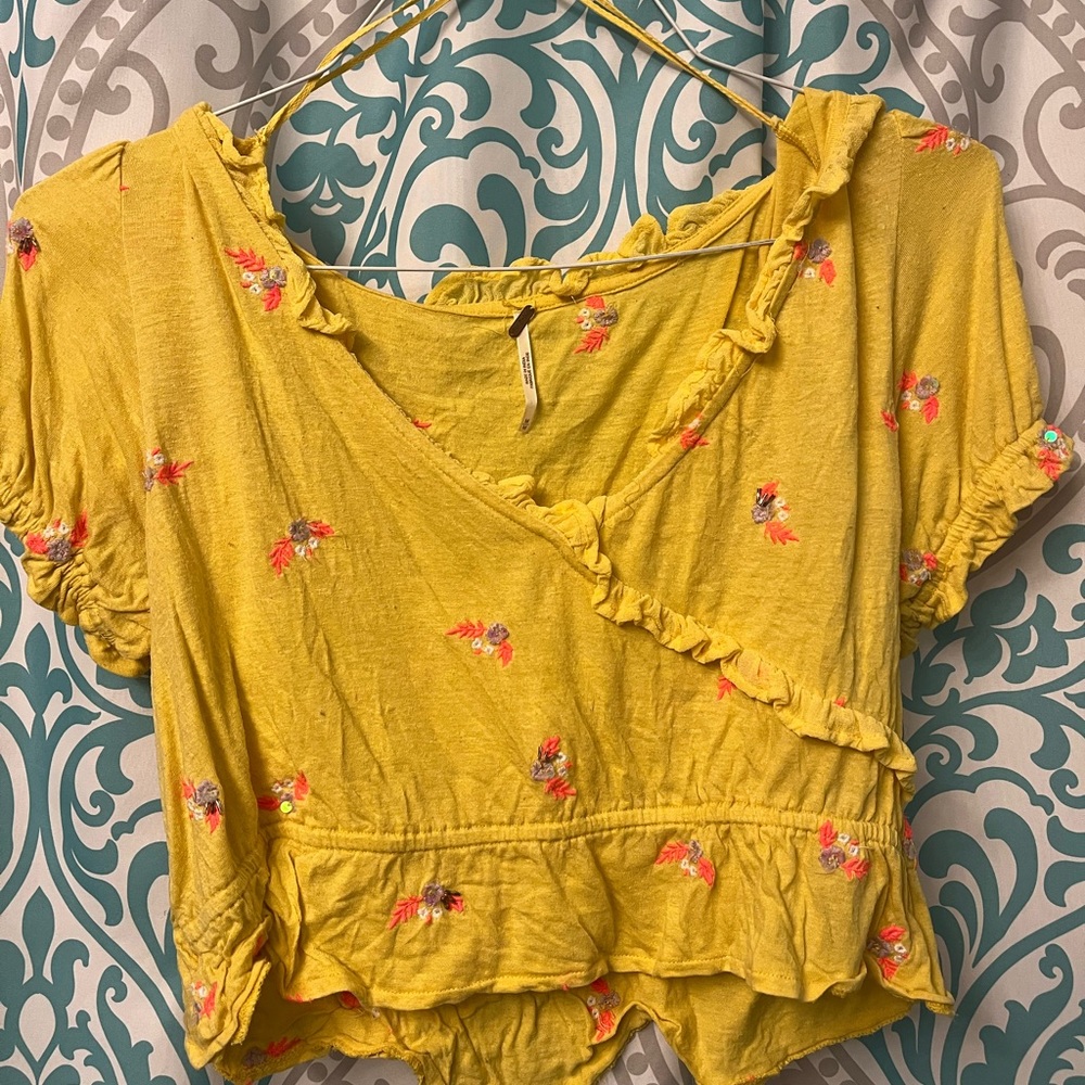 Free People yellow top